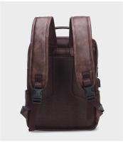 Mochila de cuero para hombre, bolso de negocios para ordenador portátil de 15,6 pulgadas, de gran capacidad, para viaje y colegio - details 15