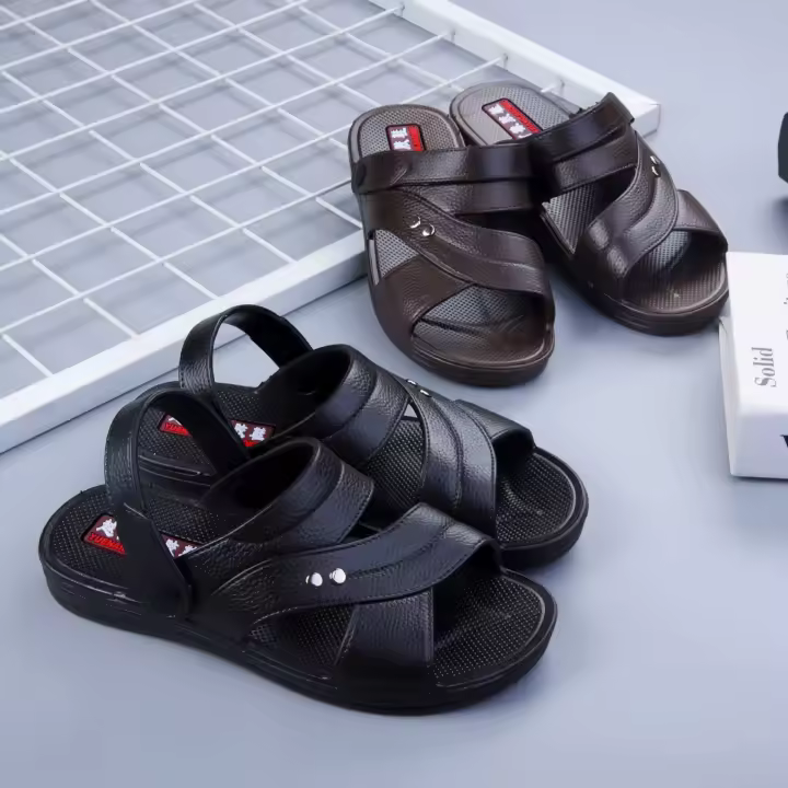 Zapatillas de verano para hombres de mediana edad, zapatos de moda para hombres, sandalias casuales simples de suela suave - 1