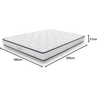 Colchón Viscoelástico 135x190 cm - Altura 30 cm - Upsilon - Espuma HR y Blue Latex - Firme, Transpirable, Hipoalergénico, Ergonómico - Cara Invierno Verano, 7 Zonas Confort - details 32