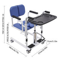 Elevador hidráulico de pacientes para el hogar, silla de ruedas portátil de transporte, ayuda de transferencia para ancianos Acero sin costuras, esponja, PU, madera - details 10