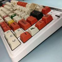 Kawaii Cute Mario Theme Anime Cap Cherry Profile PBT Material 124 Keys Sublimation MX Switch nical Keyboard Keycaps - details 4