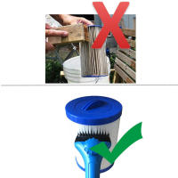 Cepillo limpiador de cartucho de filtro de piscina varita de limpieza de plástico cepillo de limpieza de residuos peine para Spa  bañera de hidromasaje y piscina - details 3
