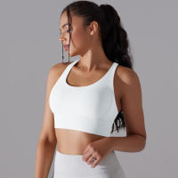 Hamidou-Sujetador de Yoga con espalda cruzada para mujer, ropa interior deportiva absorbente de golpes, correas de hombro cruzadas, Top corto de Fitness, deportes a prueba de golpes - details 3