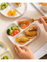 Ceramic Portion Control Diet Plate Divided Dessert Snack Serving Dish Platter for Balanced Meal Food Separator Appetizer Tray - details 5