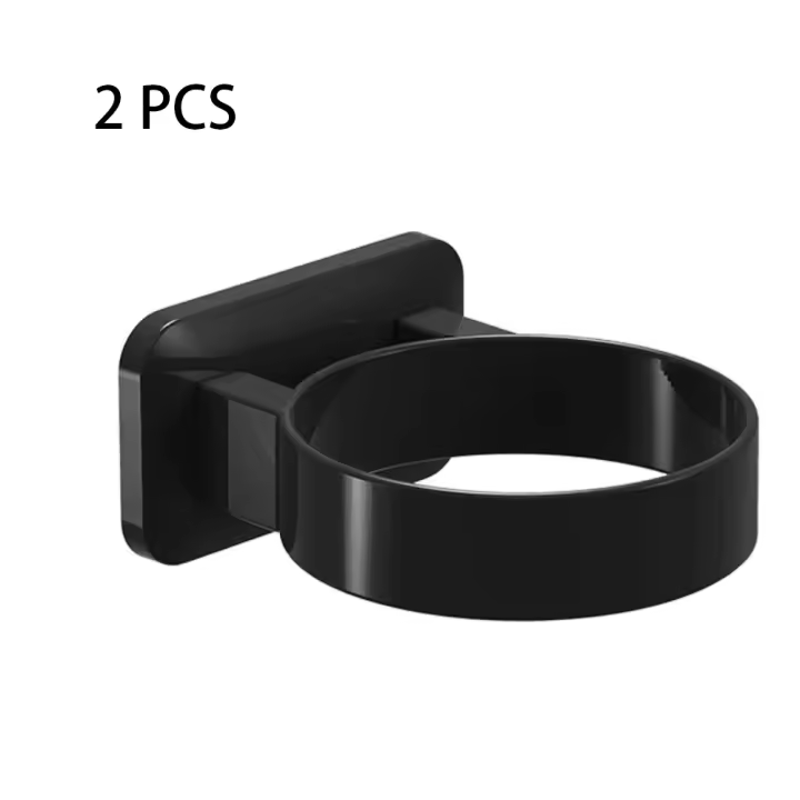 Estante de baño montado en la pared, accesorios sin perforaciones, soporte para secador de pelo, soporte fuerte, resistente al agua, 2 uds. - 1