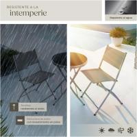Conjunto Muebles Jardín Exterior 3 Piezas con Estructura de Acero, Mesa y Sillas Terraza Resistentes a Intemperie, Topes en Patas, Tela de Secado Rápido, Asas para Fácil Transporte - Negro - details 18