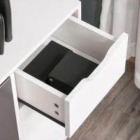Aparador para Salón con 3 Puertas y Cajón Mueble Auxiliar para Salón Cocina Dormitorio 90x30x72 cm Blanco y Natural - details 17