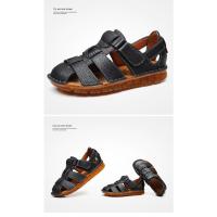 Sandalias Hombre Piel Negra Verano Cierre Velcro - details 6