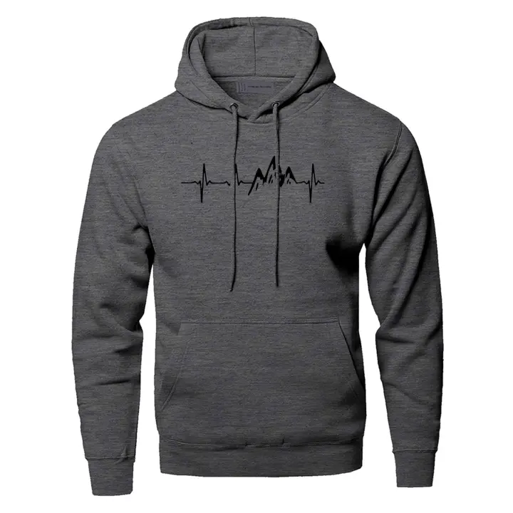 Sudadera De Manga Larga Para Hombre En Negro Y Gris Deportiva Para Otoño Sudadera Con Capucha Estilizada - 1