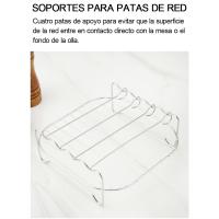 Conjunto de Parrilla para exteriores con Pinchos,Rejilla para Freidora de Aire Cuadrada,Soporte para Barbacoa de Acero Inoxidable - details 4