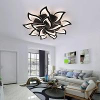 Plafón LED de Techo Negro 84W Con 14 Cabezales GOECO, Acrílico, 3000-6500K Ajustable Con Control Remoto, 100*100*12 CM - details 5