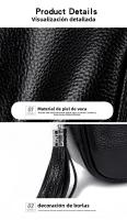 Nuevo Bolso de Cámara de Cuero Tendencia Primera de Piel de Vaca con Pelo - details 25