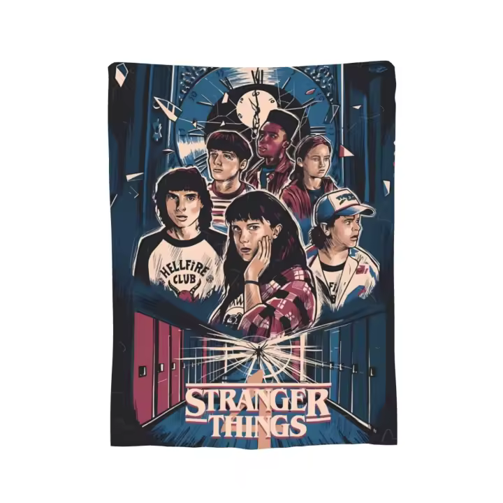 Manta de forro polar Stranger Things, perfecta para niños y niñas, hogar o viaje - 1