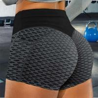 Pantalones cortos elásticos de yoga de color sólido para mujer, cintura alta, control abdominal, realce de cadera, verano - details 13