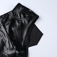Pantalones cortos de mujer, sexy, suela elástica de PU con cintura alta para invierno - details 10