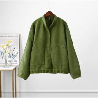 TRAFZA-abrigo liso elegante para mujer, chaqueta Bomber de manga larga con bolsillos y botones, ropa de calle informal holgada, 2023 - details 17