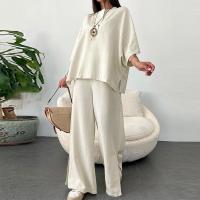 Conjunto de Top y pantalones Vintage para mujer, traje de pantalones sueltos informales para mujer - details 7