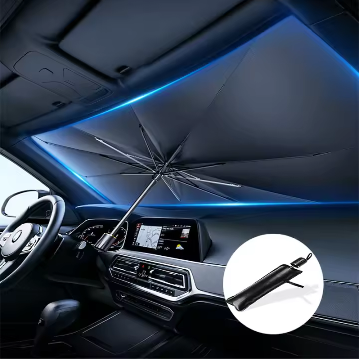 Parasol de Sol Universal para Coche Viseira de Aislamiento de Calor Plegable y Fácil de Usar - 1