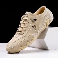 Zapatos informales de cuero hechos a mano para hombre, zapatillas con cordones, mocasines transpirables, suaves, planos, para conducir - details 5