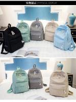 Mochila escolar de diseño de pana para mujer, bolso de hombro a rayas para adolescentes, bolsa de viaje - details 4