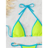 Bikini Micro Sexy Para Mujer 2023 Conjunto De Baño Con Cadena Estilo Brasileño Bikini De Tanga Traje De Baño De Playa Low Waist Sin Aros - details 11