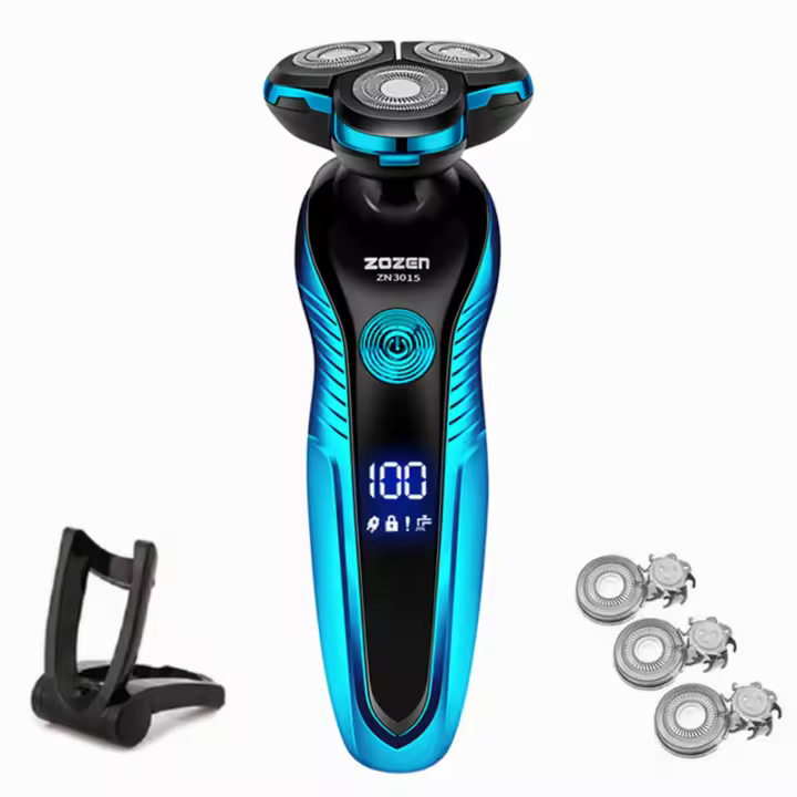 Afeitadora Eléctrica Lavable y Recargable Cortapelo para Hombres Máquina de Afeitar Húmeda y Seca - 1