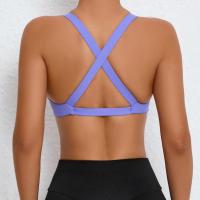 Ropa de yoga desnuda, sujetador de yoga para ejercicio de secado rápido ajustado para mujer, sujetador de fitness de belleza con espalda cruzada para correr al aire libre - details 26