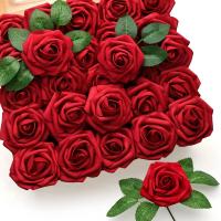 Rose Artificial Flowers 25/50pcs Foam Fake Roses Wedding Bouquets Centerpieces Mothers Day Valentines Gifts Party Decoration - details 3