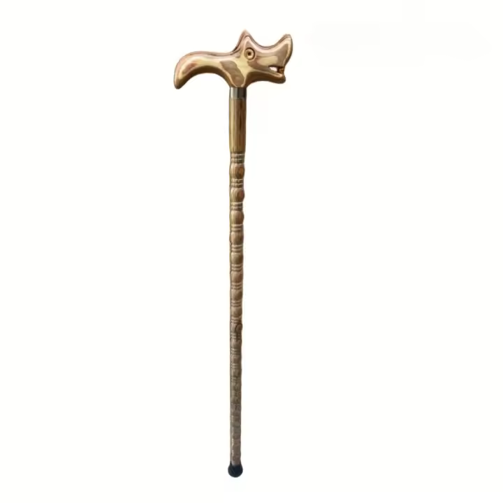 Bastón Con Mango De Madera En Forma De Dragón, Bastón De Madera Ligero, Bastón Antideslizante Para Senderismo, 1 unidad - 1