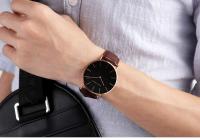 Reloj de pulsera Unisex sencillo y delgado para hombre, de lujo, de primera calidad, con envío directo, informal, deportivo, resistente al agua, color negro - details 5