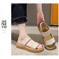 Sandalias de Tacón para Mujer Verano 2025 Estilo Romano con Suela de Torta Punta Redonda - details 22