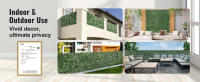 SucceBuy Ivy Privacy Fence, pantalla de pared verde artificial de 1 x 4 m. Respaldo de tela de malla y junta reforzada incluidas. Decoración de hojas de vid de setos artificiales para jardín, patio y balcón al aire libre - details 4