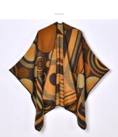 Nuevas líneas abstractas geométricas que unen a las damas otoño e invierno cálido chal dividido capa ropa de abrigo bufanda decorativa - details 4