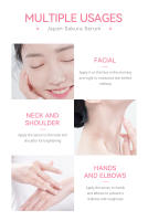 Suero facial blanqueador Sakura, antienvejecimiento, líneas finas, aprieta los poros, mejora el pigmento de melanina, crema hidratante opaca, ilumina el cuidado de la piel - details 14