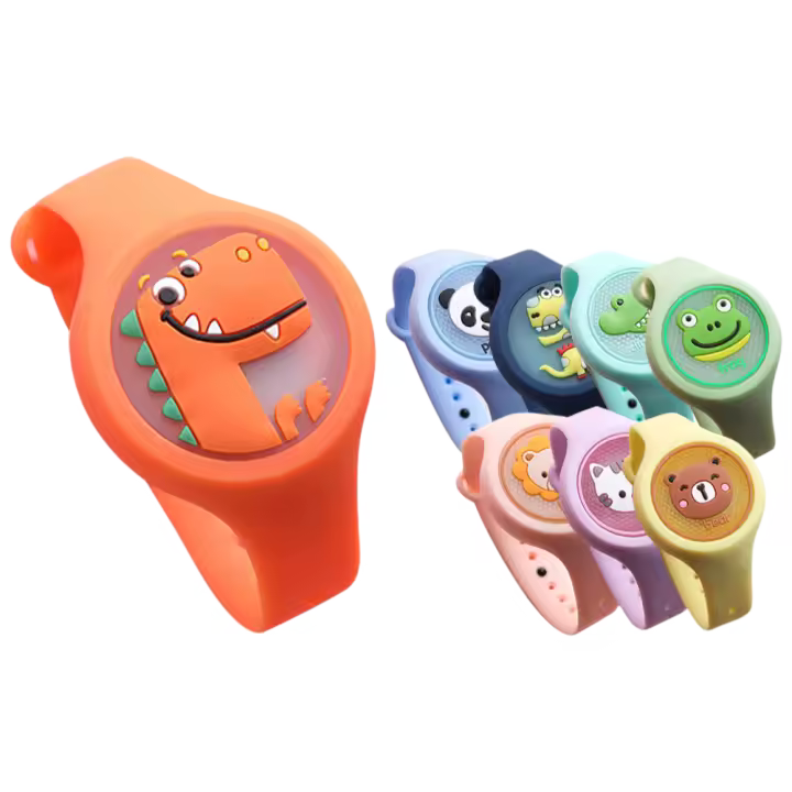 Pulsera repelente de mosquitos para niños, reloj ligero de dibujos animados, repelente de insectos, para exteriores - 1