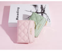 Cartera Corta y Delgada con Múltiples Ranuras Color Sólido Elegante para Chicas - details 2