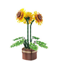 Ramo de flores de Cymbidium Faberi Bonsai, planta en maceta, decoración del hogar, bloques de construcción, juguetes para niños - details 11