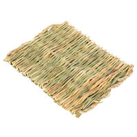 Estera de paja de animales pequeños, estera de cama tejida a mano segura y masticable para mascotas, nido de molienda para dormir - details 7