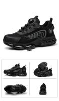 Zapatos de seguridad con botón giratorio para hombre, zapatillas con punta de acero, botas de seguridad para el trabajo a prueba de perforaciones, zapatos deportivos de trabajo con cojín de aire, botas antigolpes - details 16