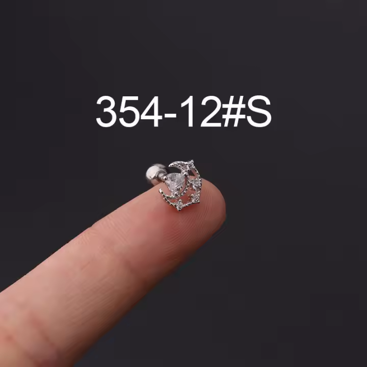 Pendientes de acero inoxidable para mujer, aretes con forma de flor de serpiente, abeja rosa, Placa dorada, piercings para niña, 2 unidades, 16g - 1