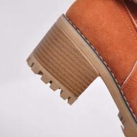 Botas de nieve de gamuza con tacón grueso de tubo medio europeo y americano de otoño e invierno para mujer Botas de algodón para mujer - details 10