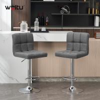 Taburete de Bar Estilo Vintage Regulable en Altura y Giratorio Material de Cuero Sintético - details 26