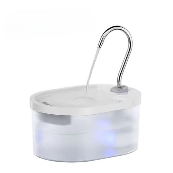 Fuente de agua para gatos, fuente para gatos de 100 oz/3 L, fuentes de agua para mascotas súper silenciosas para gatos de interior, luz LED de alarma de nivel de agua, fuente para gatos con grifo con bomba silenciosa para gatos y perros, sin BPA, fácil de - 1
