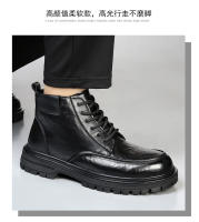 Nuevos y versátiles zapatos de cuero de terciopelo de caña alta botas cortas de moda - details 18