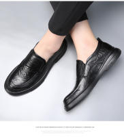 Nuevos zapatos de cuero para hombres, calzado informal, transpirable, de negocios, con pedal - details 15