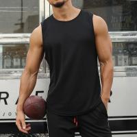 Camisetas deportivas sin mangas de secado rápido para hombre, camisetas sin mangas de malla para correr, entrenamiento, baloncesto, chalecos de gimnasio holgados, verano, maratón - details 3