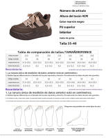 Nuevos zapatos de pan con suela gruesa, deportivos y de ocio, zapatos de tabla versátiles de moda para aumentar la altura - details 1