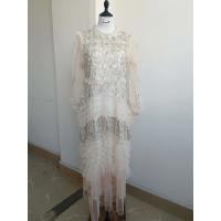Verano otoño moda wer bordado encaje vestido de noche para graduación mujeres manga larga capas borde de oreja de madera Midi vestidos de fiesta - details 6