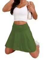 Pantalones cortos de yoga rojos de cintura alta para mujeres con bolsillos - Diseño elegante de dos tonos para deportes y actividades al aire libre, material rápido y transpirable, perfecto para correr, bailar, tenis, bádminton, golf, pantalones cortos - details 6