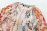 Vestido Midi de Moda de Otoño para Mujer Cintura Elástica, Mangas Largas, Estampado HipSeam con Cinturón Vestidos de Moda para Mujeres - details 2
